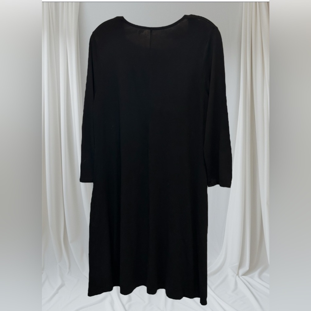 Garnet Hill lightweight knit trapeze dress - Picture 3 of 6